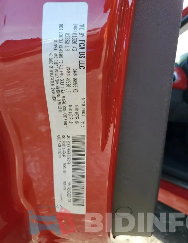 3C3CFFKH7KT797276 Photo# 13