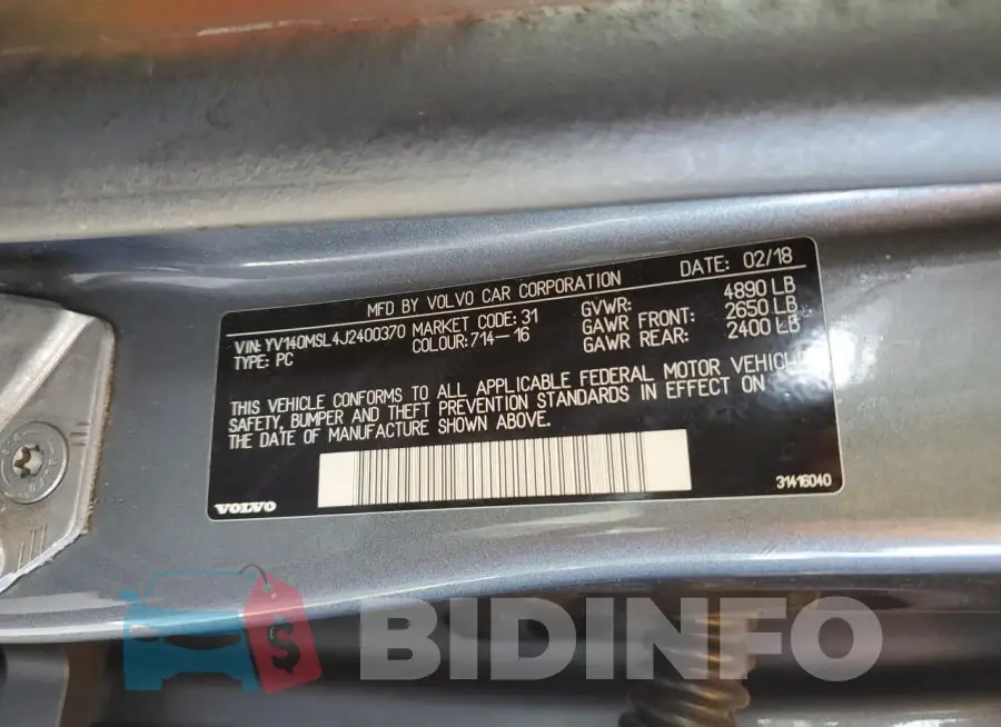 YV140MSL4J2400370 Photo# 12