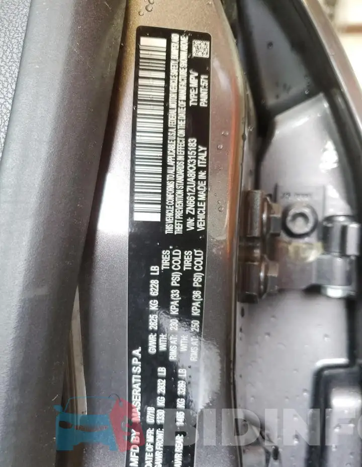 ZN661ZUA8KX315183 Photo# 13