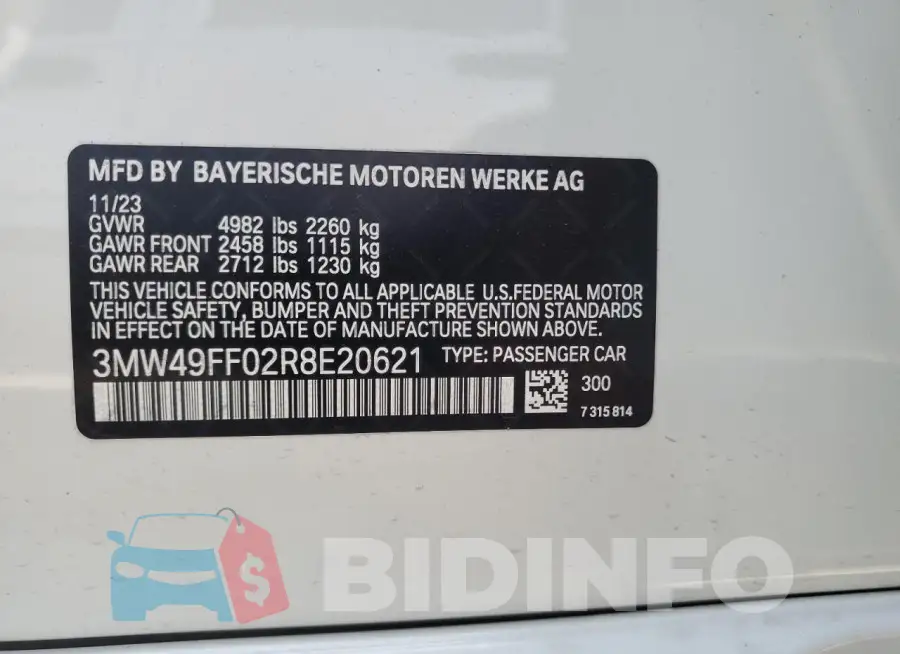 3MW49FF02R8E20621 Photo# 12