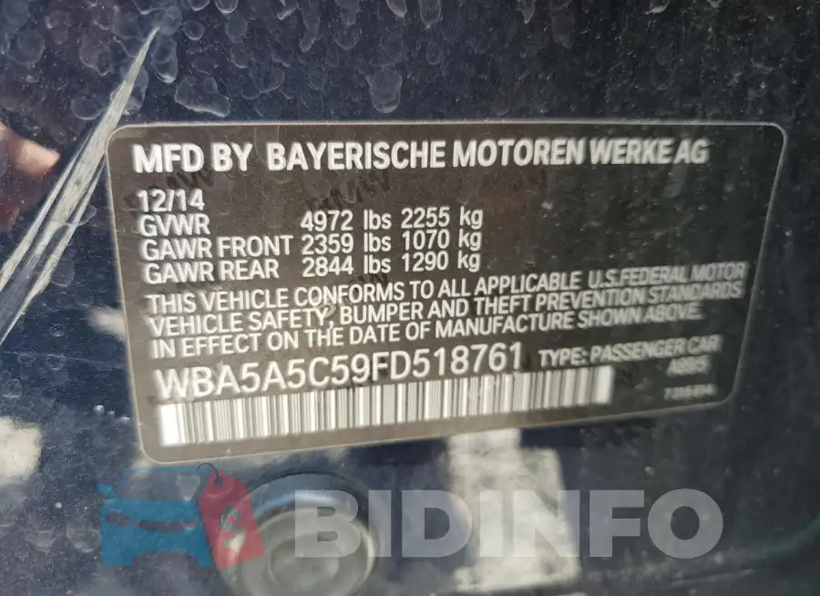 WBA5A5C59FD518761 Photo# 12