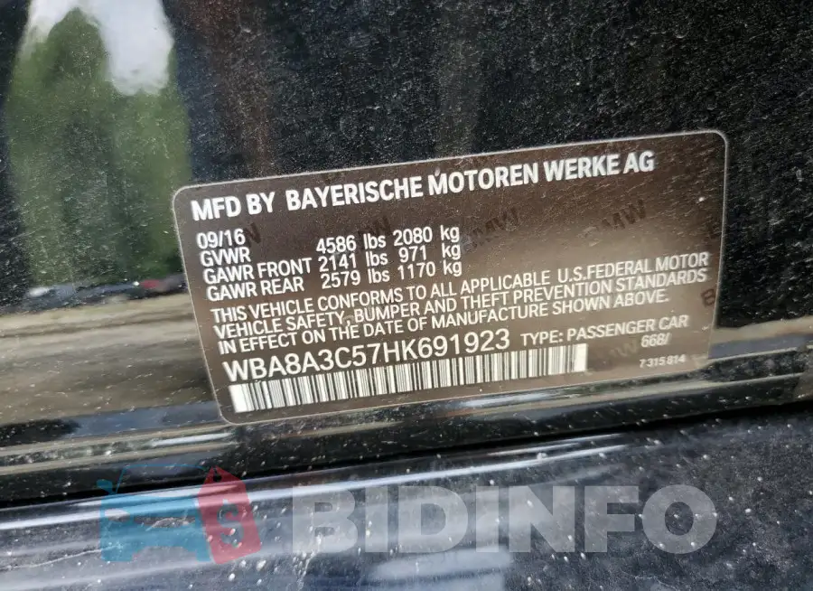 WBA8A3C57HK691923 Photo# 12