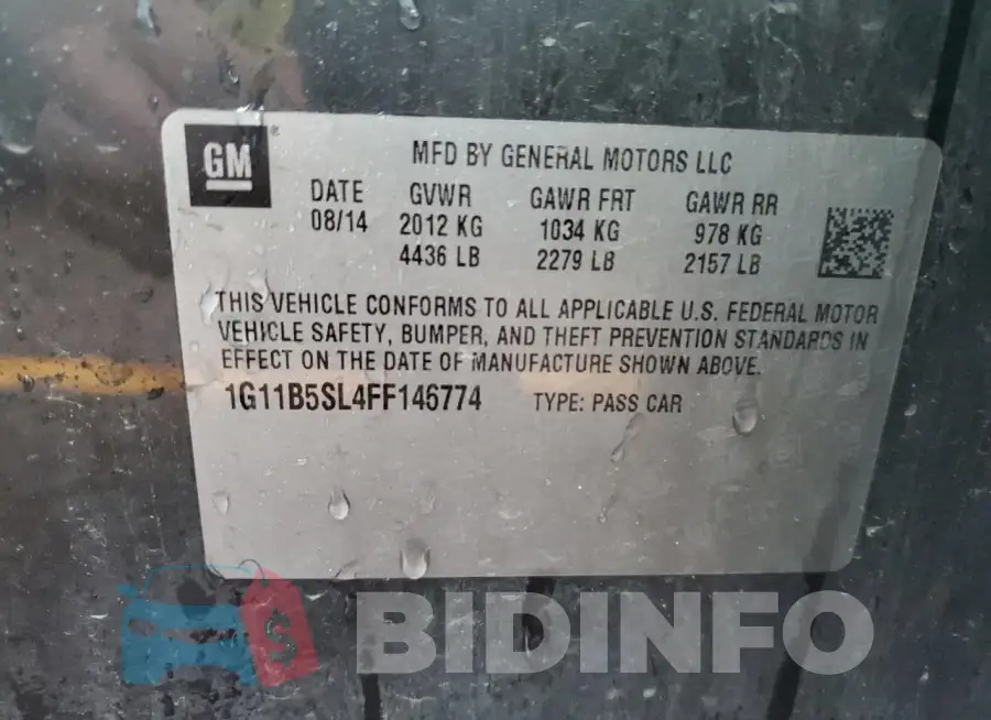 1G11B5SL4FF146774 Photo# 13