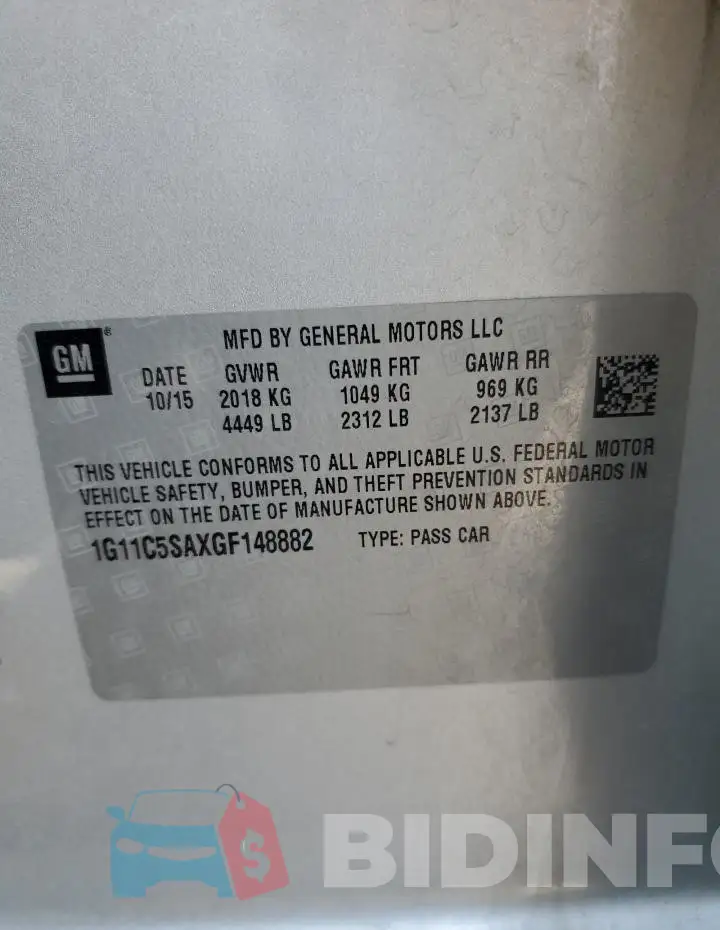 1G11C5SAXGF148882 Photo# 12