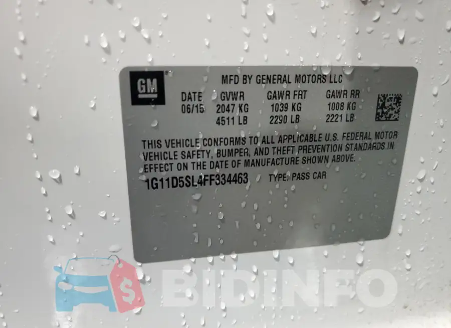 1G11D5SL4FF334463 Photo# 12