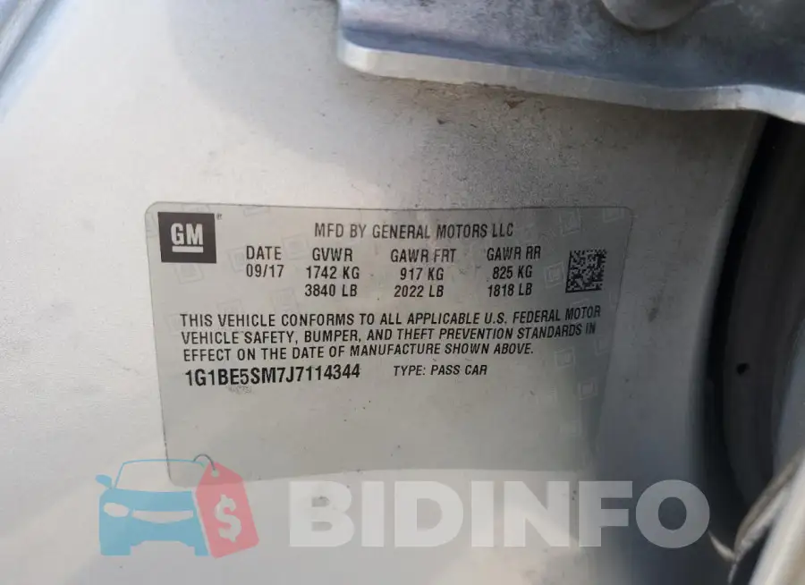 1G1BE5SM7J7114344 Photo# 12