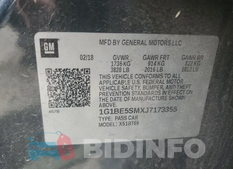 1G1BE5SMXJ7173355 Photo# 12