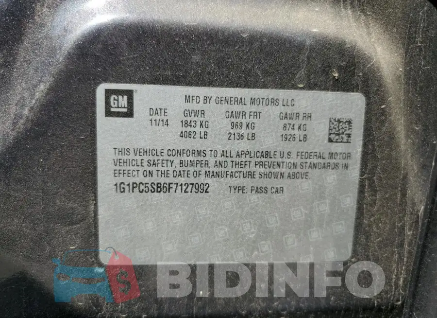 1G1PC5SB6F7127992 Photo# 12