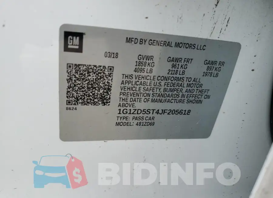 1G1ZD5ST4JF205618 Photo# 13