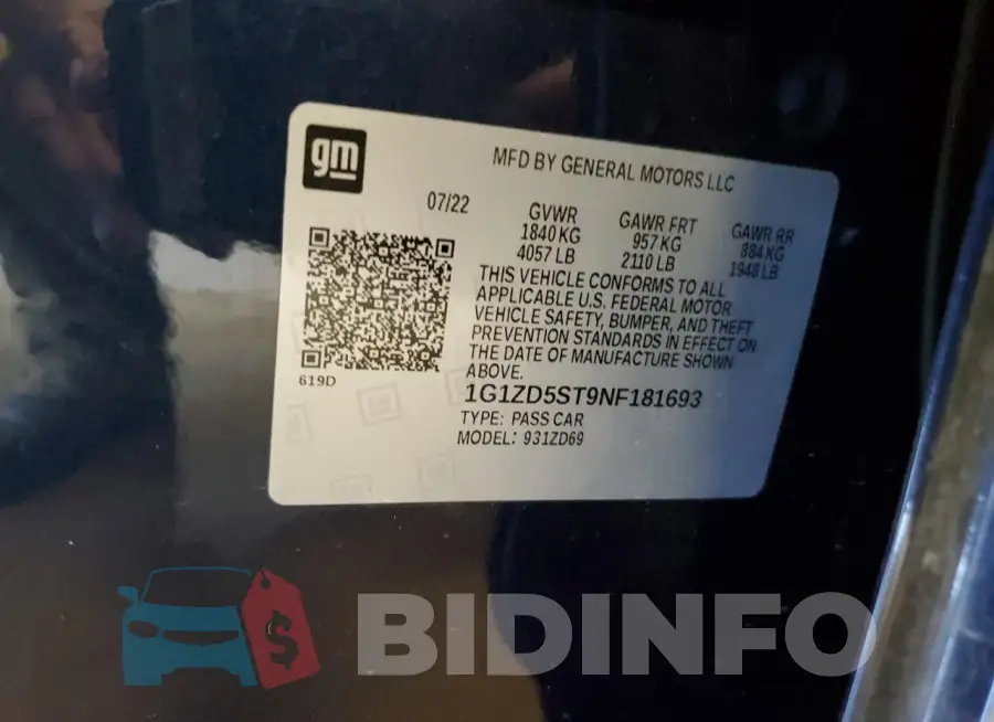 1G1ZD5ST9NF181693 Photo# 12