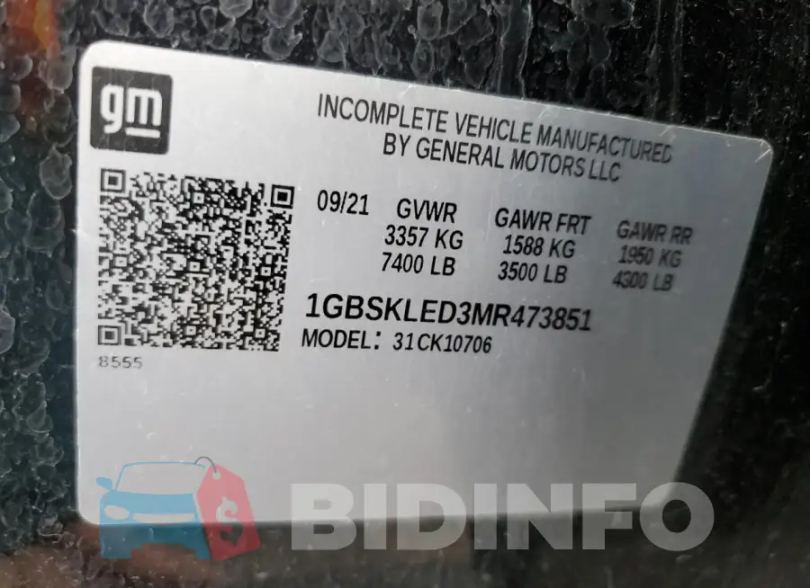 1GBSKLED3MR473851 Photo# 13