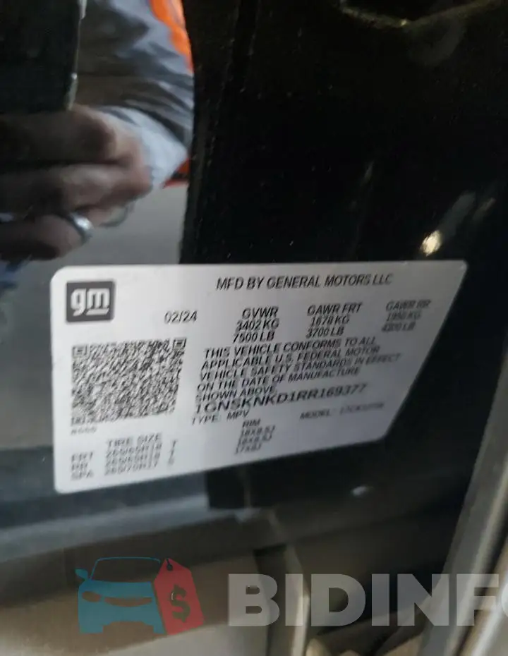 1GNSKNKD1RR169377 Photo# 13