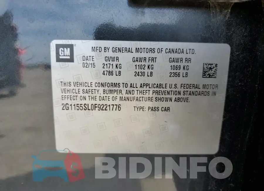 2G1155SL0F9221776 Photo# 12