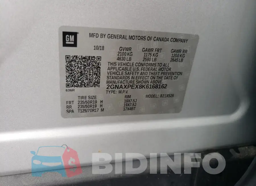 2GNAXPEX8K6168162 Photo# 13