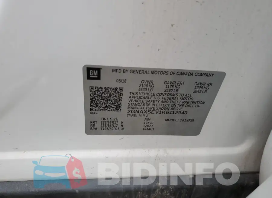 2GNAXSEV1K6112940 Photo# 14