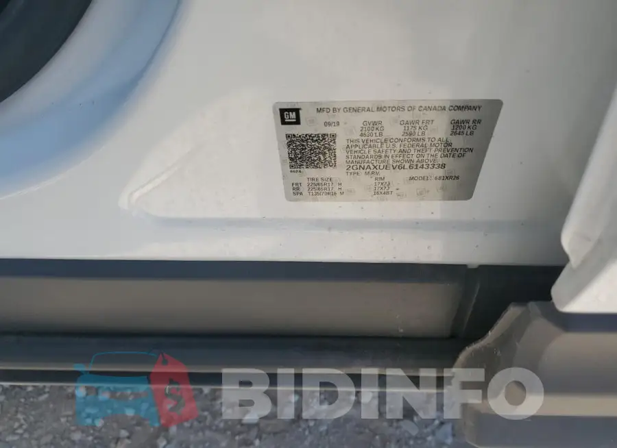 2GNAXUEV6L6143338 Photo# 12