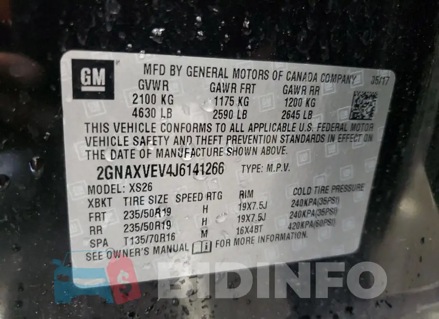 2GNAXVEV4J6141266 Photo# 13