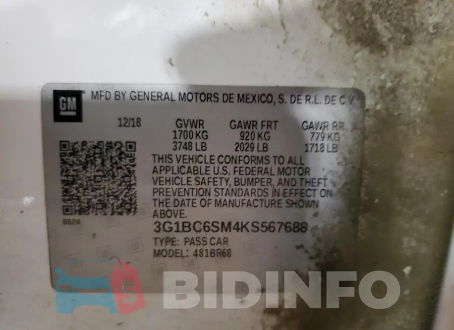 3G1BC6SM4KS567688 Photo# 13