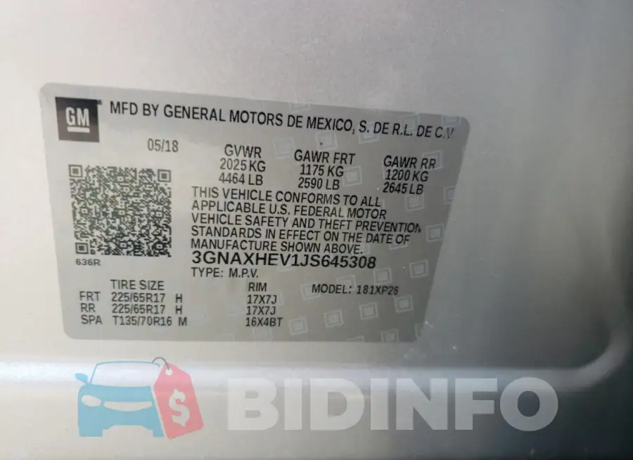 3GNAXHEV1JS645308 Photo# 13