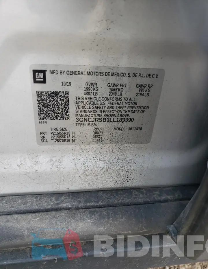3GNCJRSB3LL183390 Photo# 12