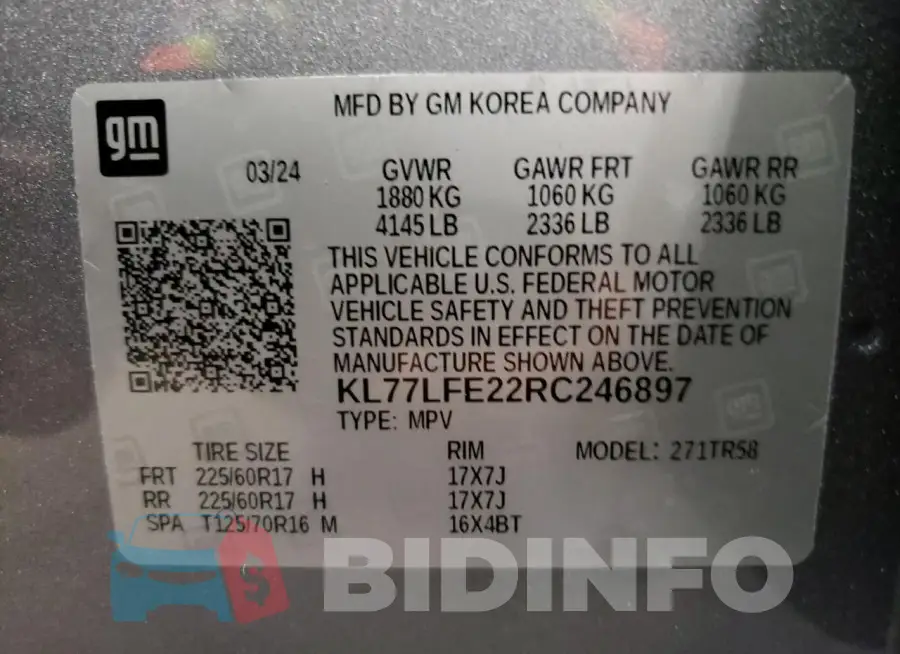 KL77LFE22RC246897 Photo# 12