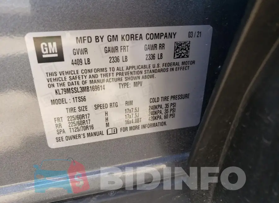 KL79MSSL3MB169614 Photo# 13