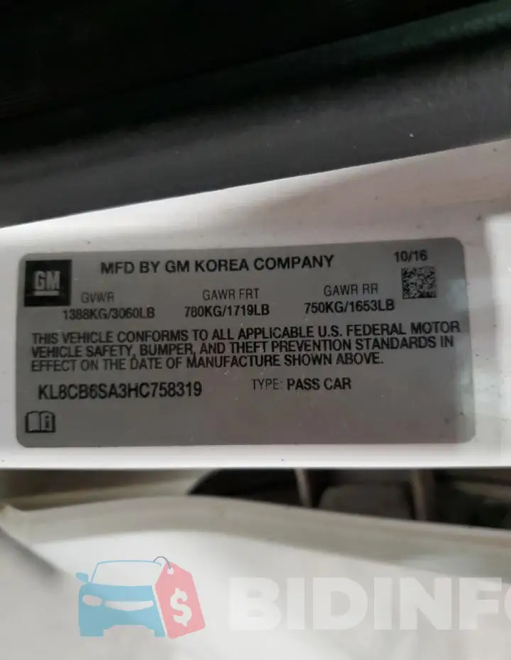 KL8CB6SA3HC758319 Photo# 12