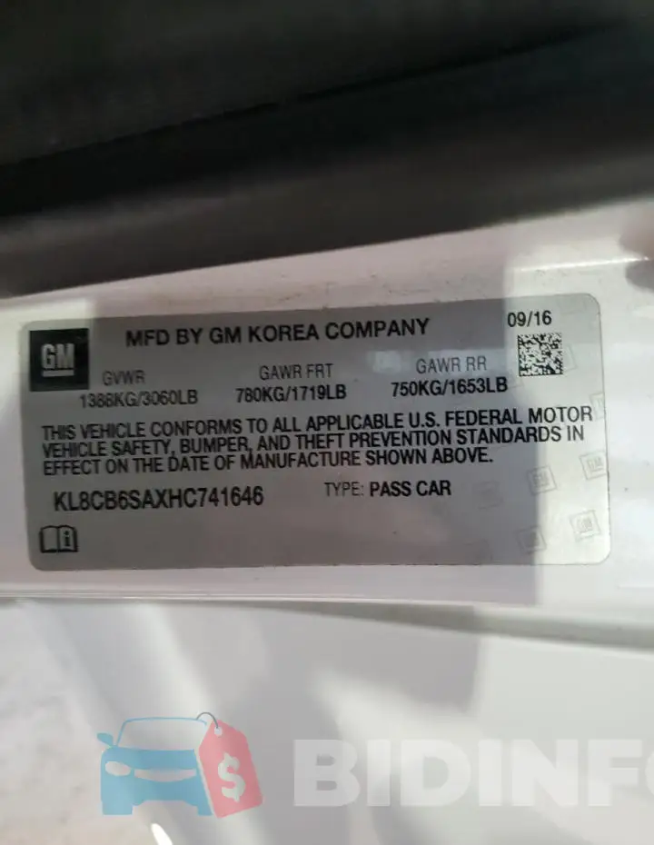 KL8CB6SAXHC741646 Photo# 12