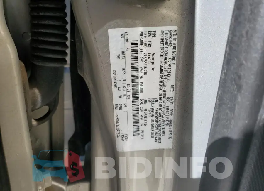 1FADP3F2XFL262449 Photo# 12