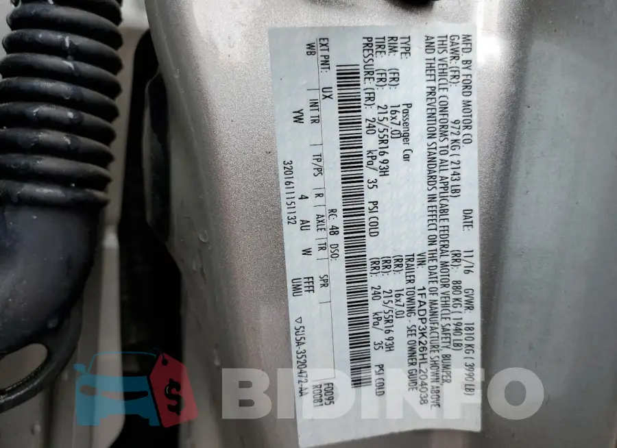 1FADP3K26HL204038 Photo# 13