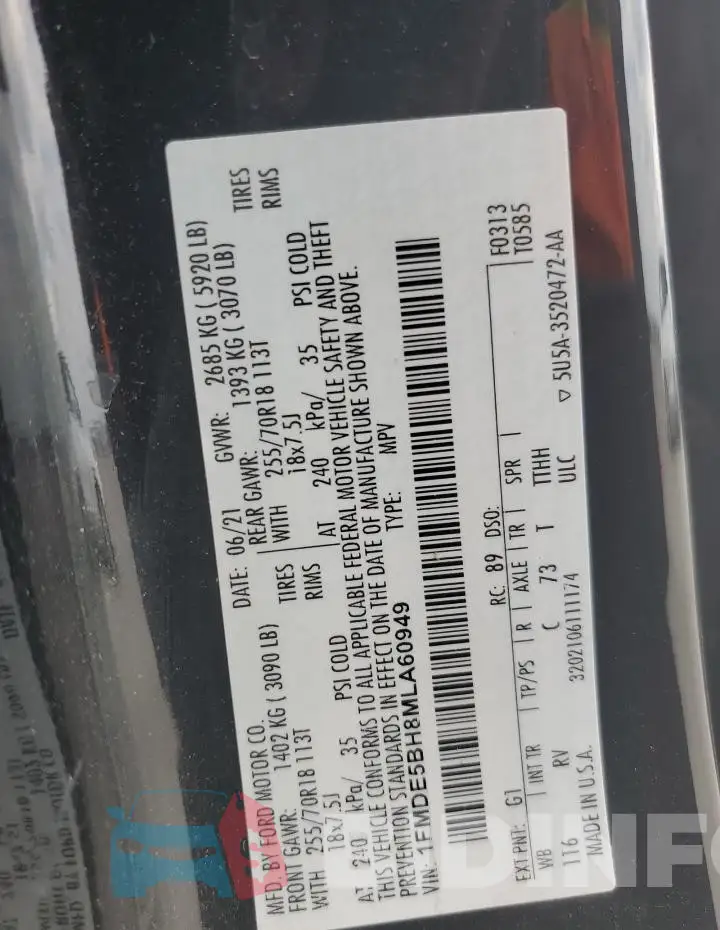 1FMDE5BH8MLA60949 Photo# 14