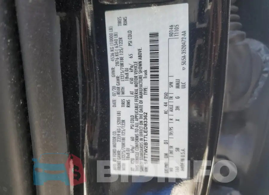 1FT7W2BT7LED83362 Photo# 12
