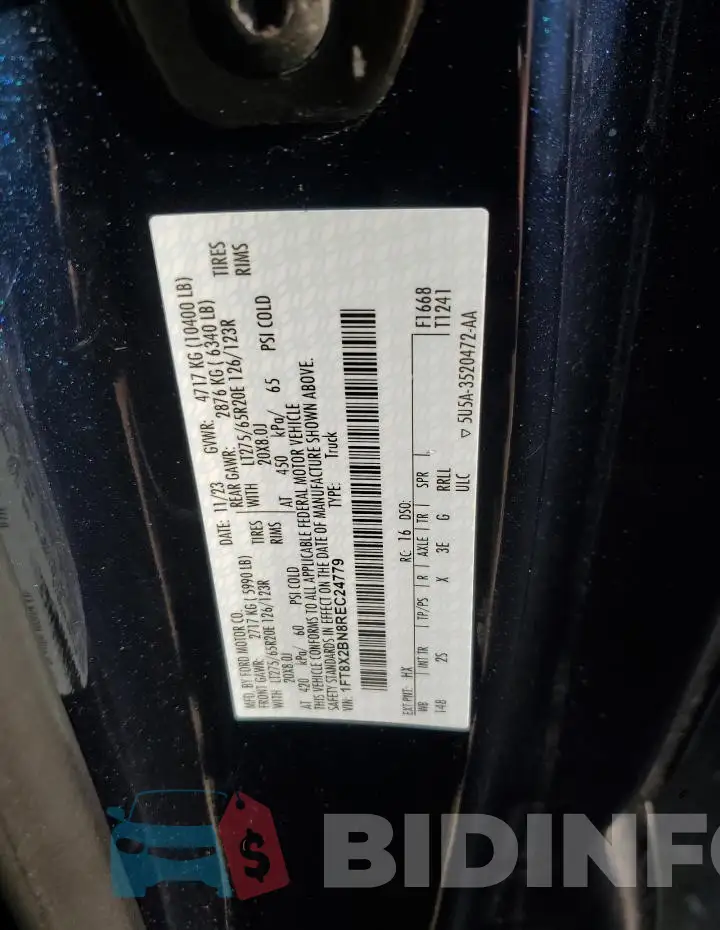 1FT8X2BN8REC24779 Photo# 12