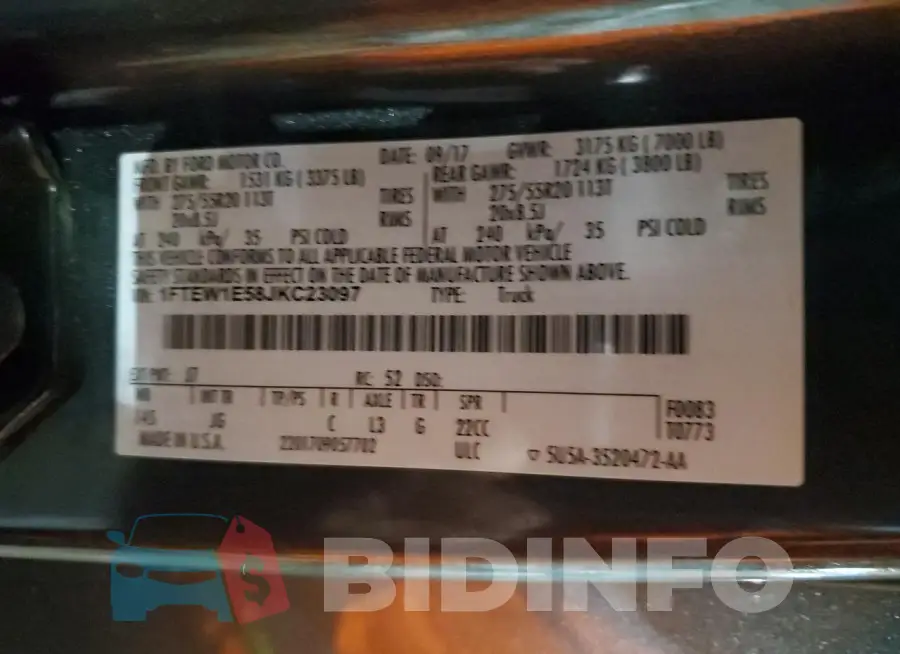 1FTEW1E58JKC23097 Photo# 12