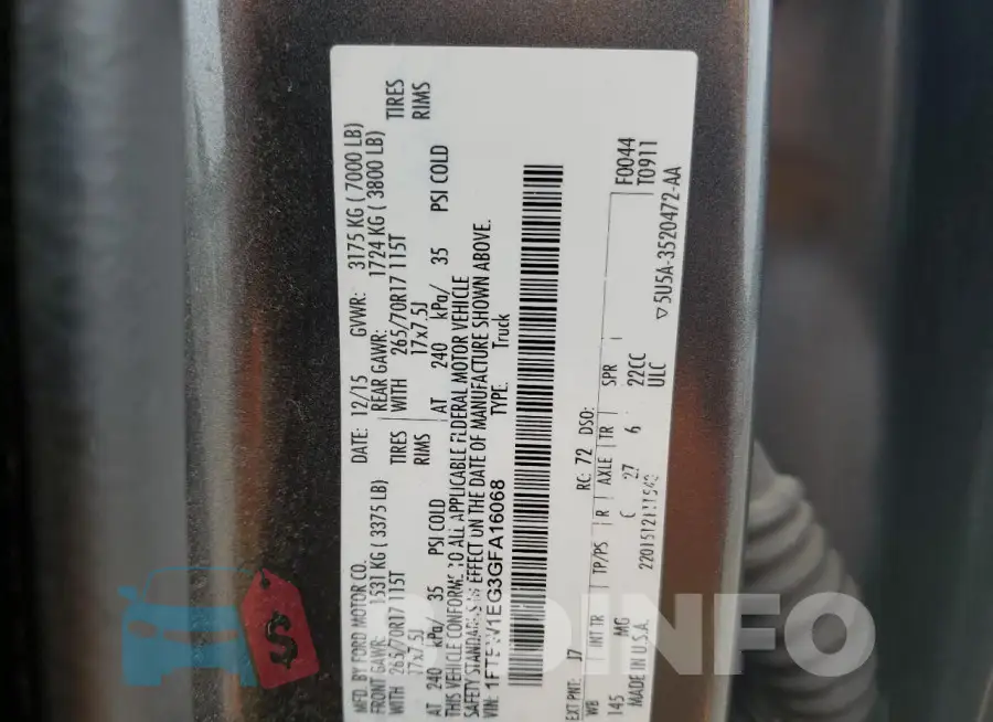 1FTEW1EG3GFA16068 Photo# 12