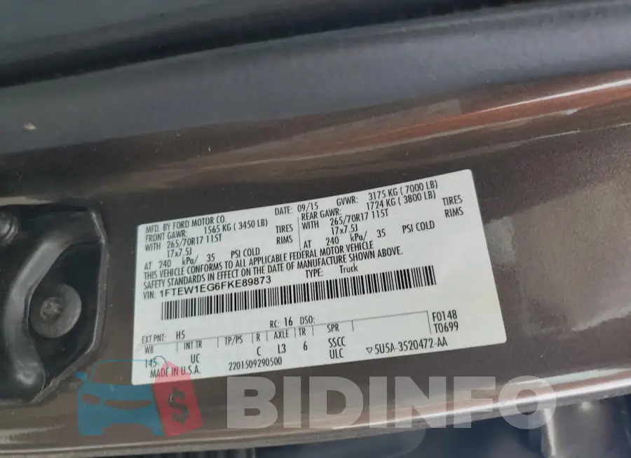 1FTEW1EG6FKE89873 Photo# 13