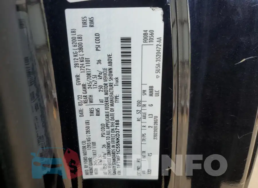 1FTMF1C55NKD37188 Photo# 13