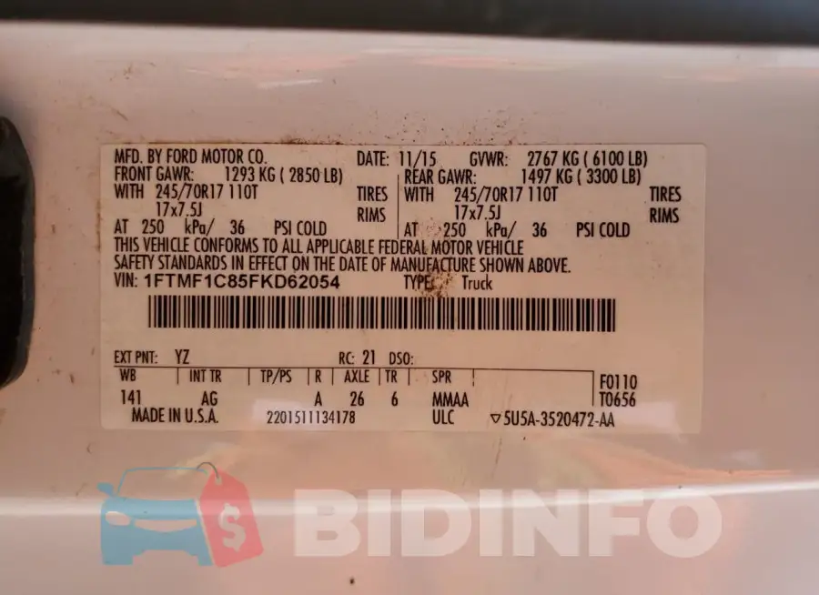 1FTMF1C85FKD62054 Photo# 12