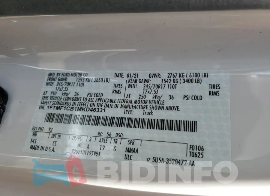 1FTMF1CB1MKD46331 Photo# 12