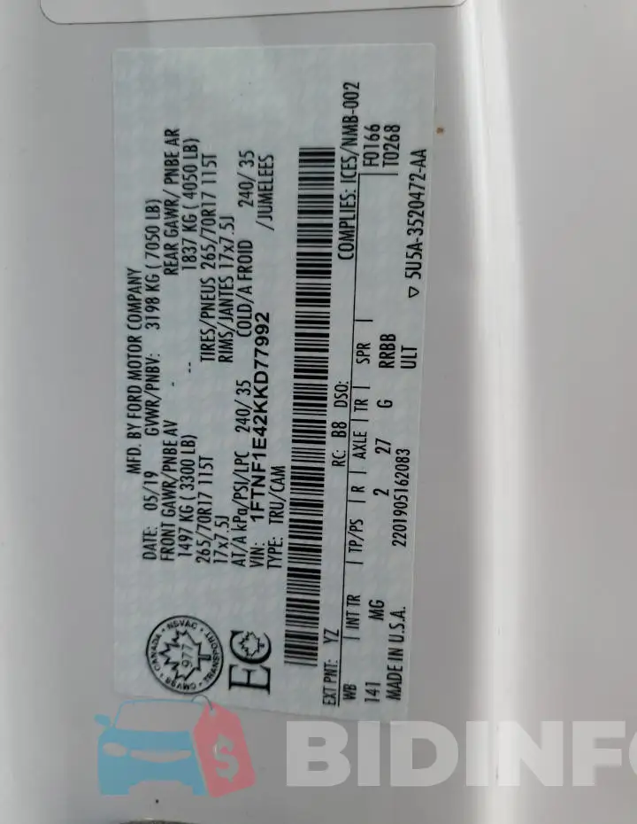 1FTNF1E42KKD77992 Photo# 12
