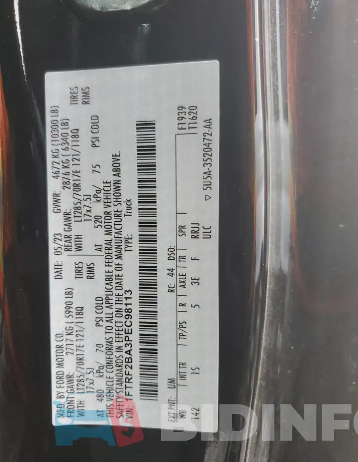 1FTRF2BA3PEC98113 Photo# 14