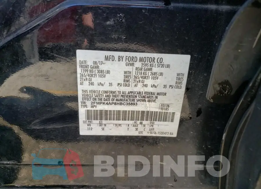2FMPK4AP8HBC35893 Photo# 13