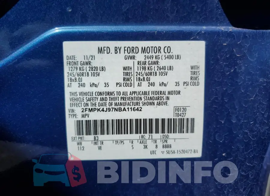 2FMPK4J97NBA11642 Photo# 13