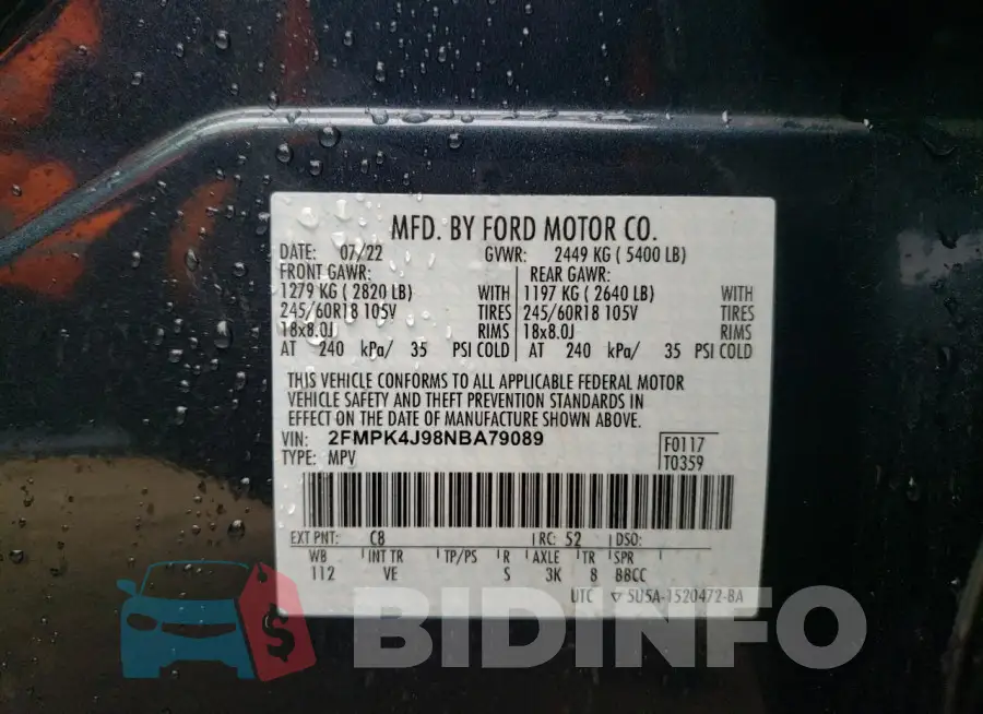 2FMPK4J98NBA79089 Photo# 13