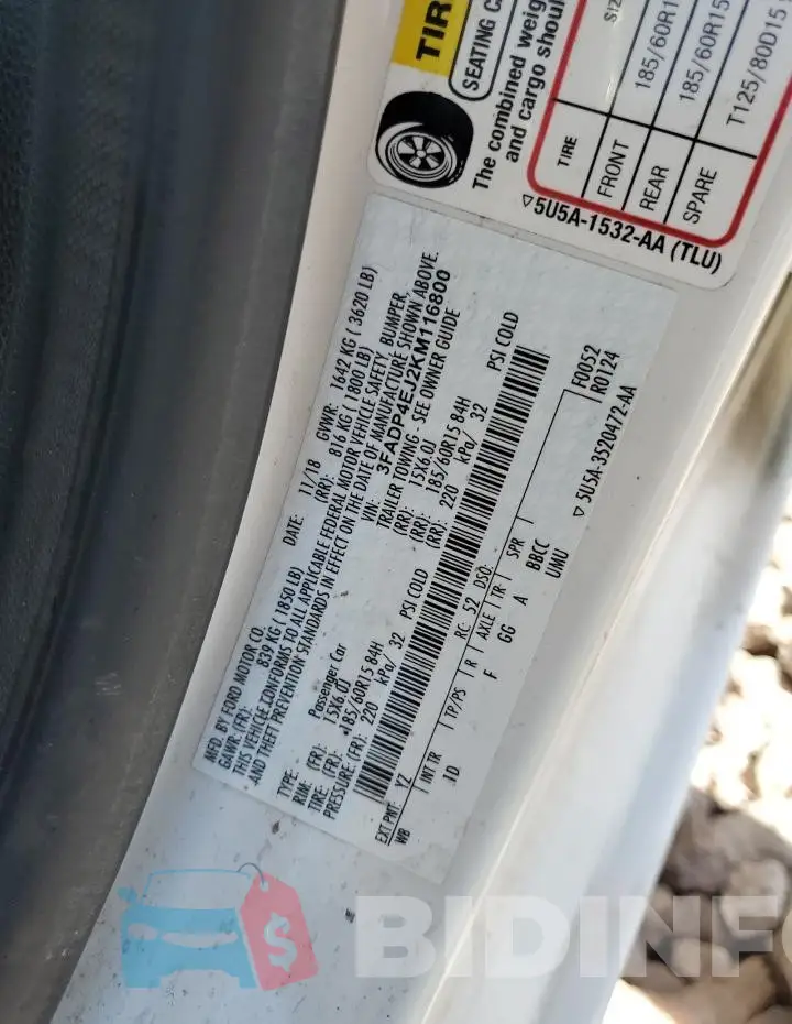 3FADP4EJ2KM116800 Photo# 12