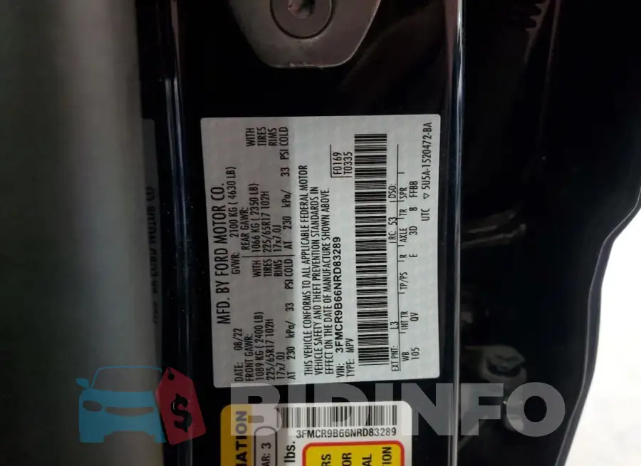 3FMCR9B66NRD83289 Photo# 14