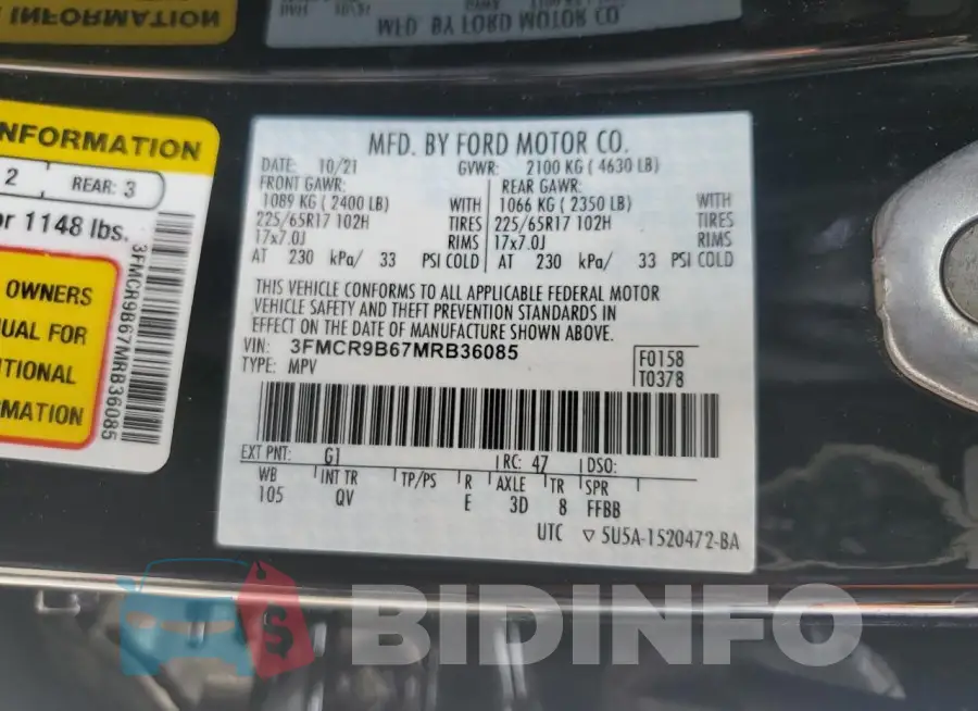 3FMCR9B67MRB36085 Photo# 13
