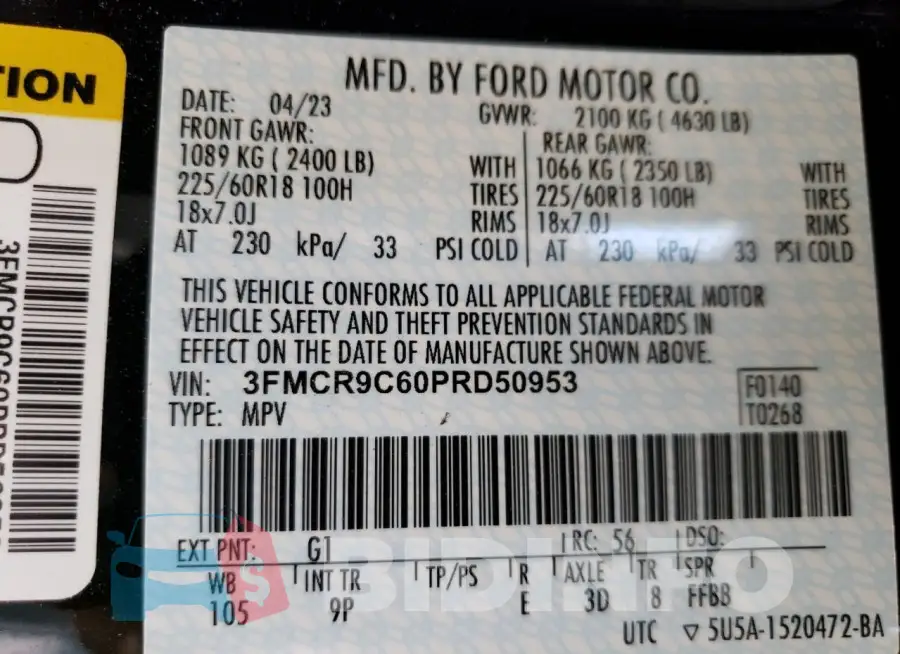 3FMCR9C60PRD50953 Photo# 14