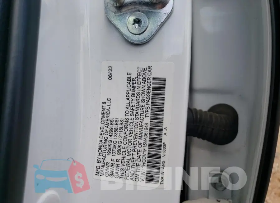 1HGCV1F15NA061948 Photo# 12
