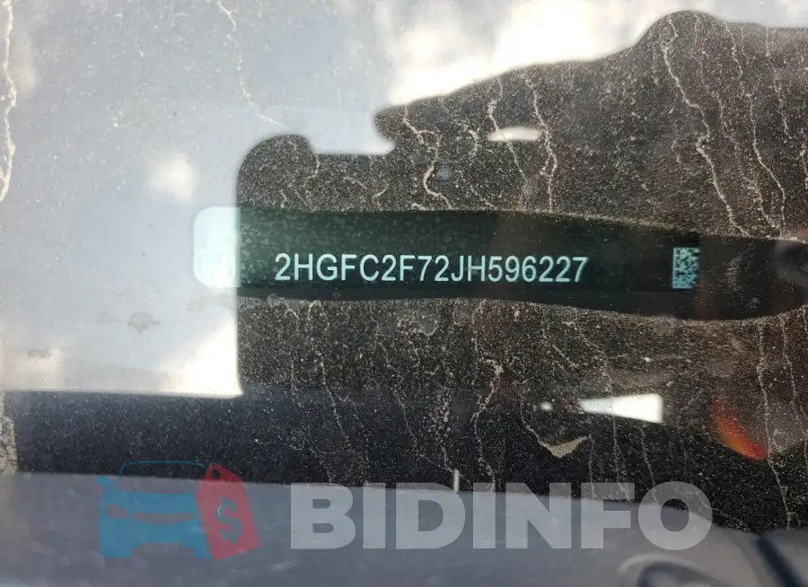2HGFC2F72JH596227 Photo# 12